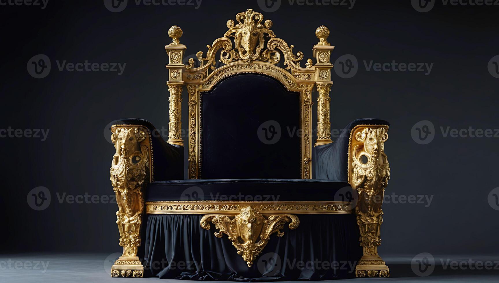 Opulent Baroque Throne with Gold Detailing photo