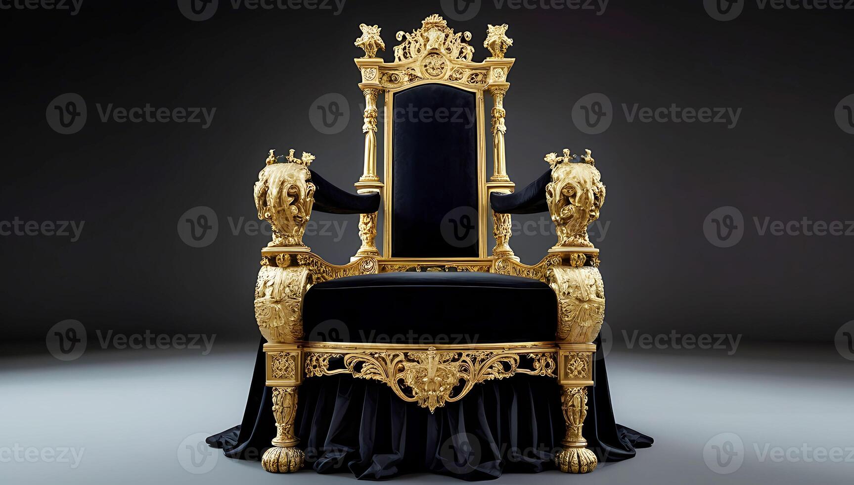 the golden throne is made of gold black photo