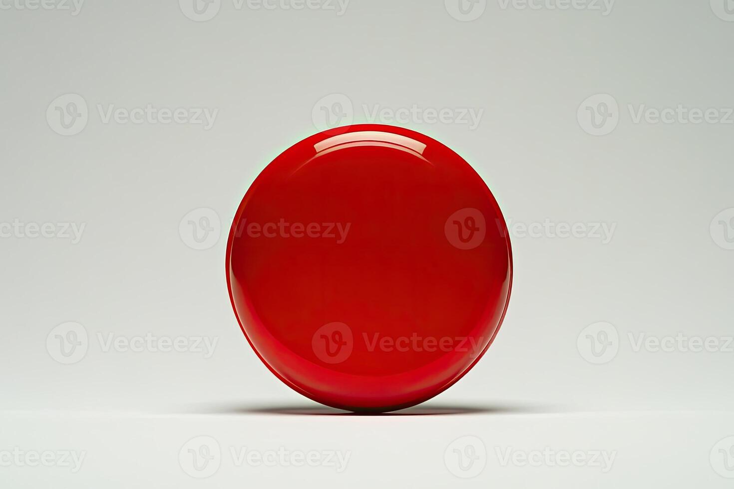 Red round object on a plain background photo