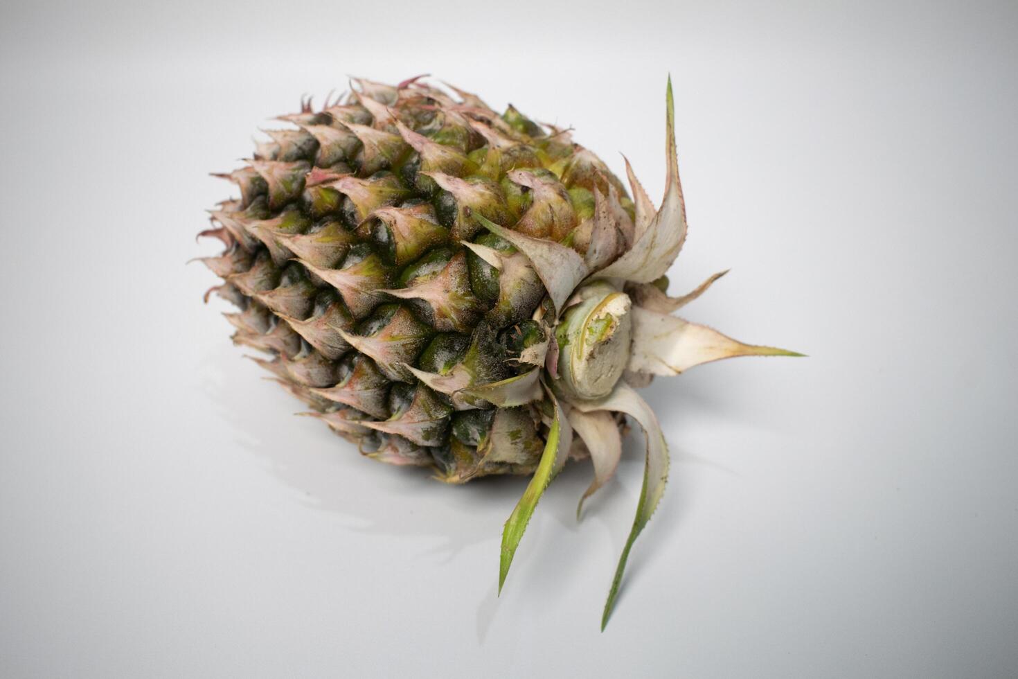 Ripe pineapple lying photo