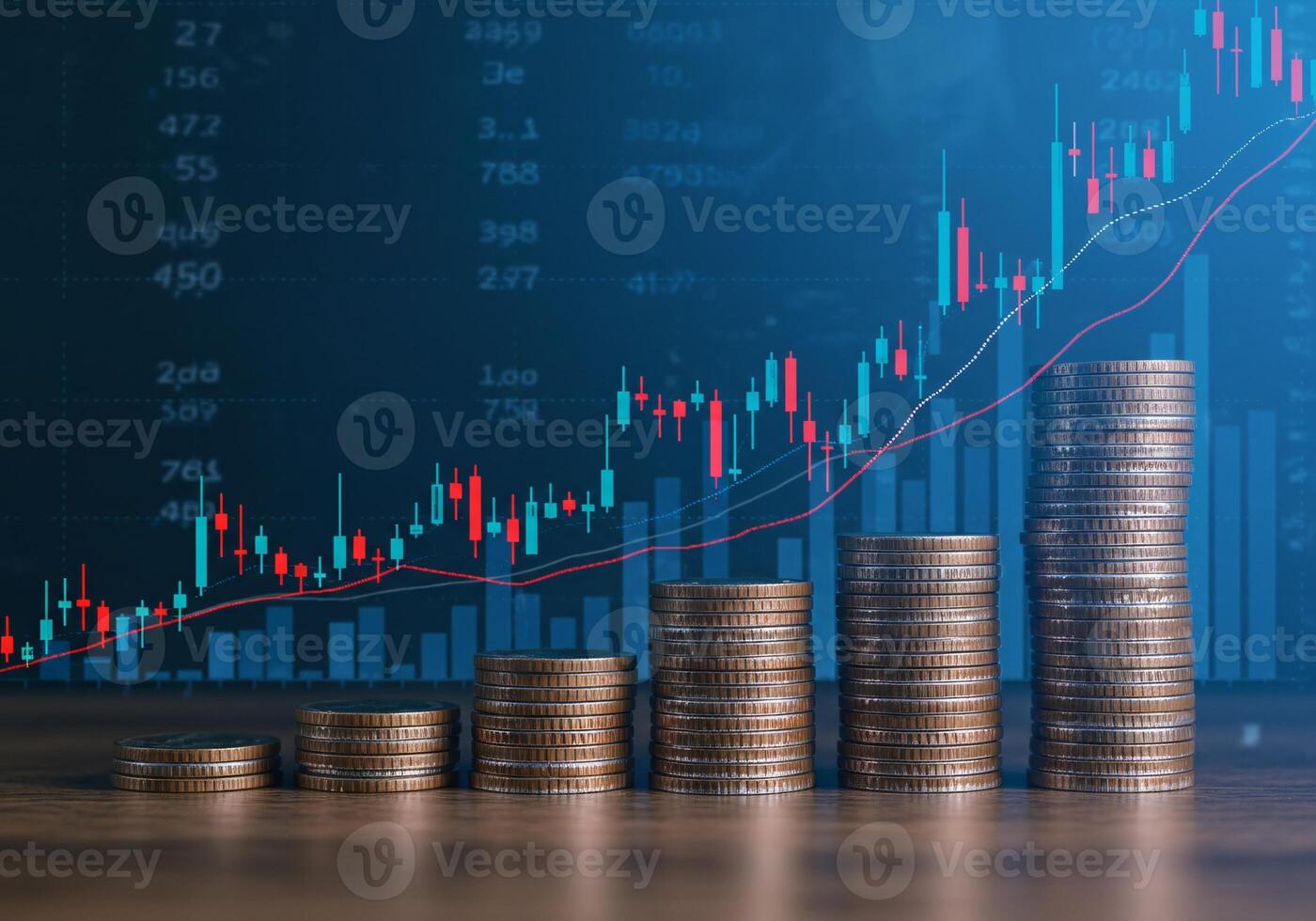 Two Bitcoin with Dark Background photo