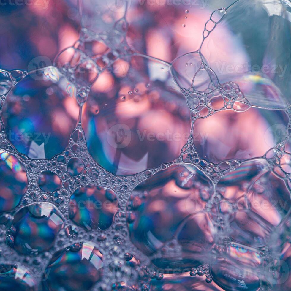 soap bubbles in the bath, abstract background photo