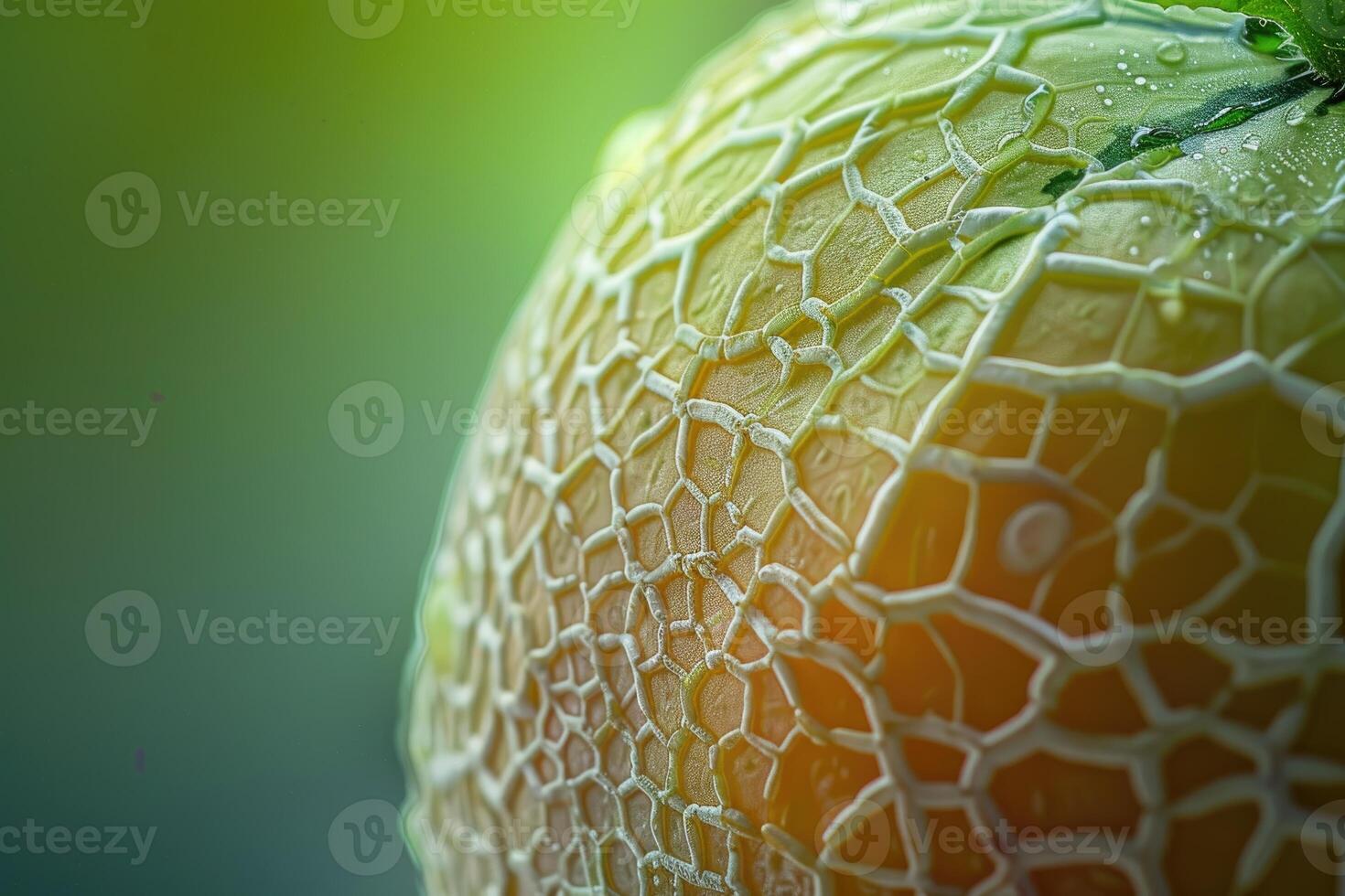 textures on the skin of a whole melon against a dark background photo