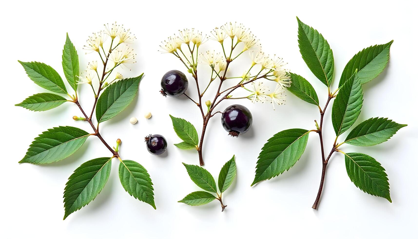 Elegance of the Elderberry, Sambucus nigra in Bloom and Berry photo