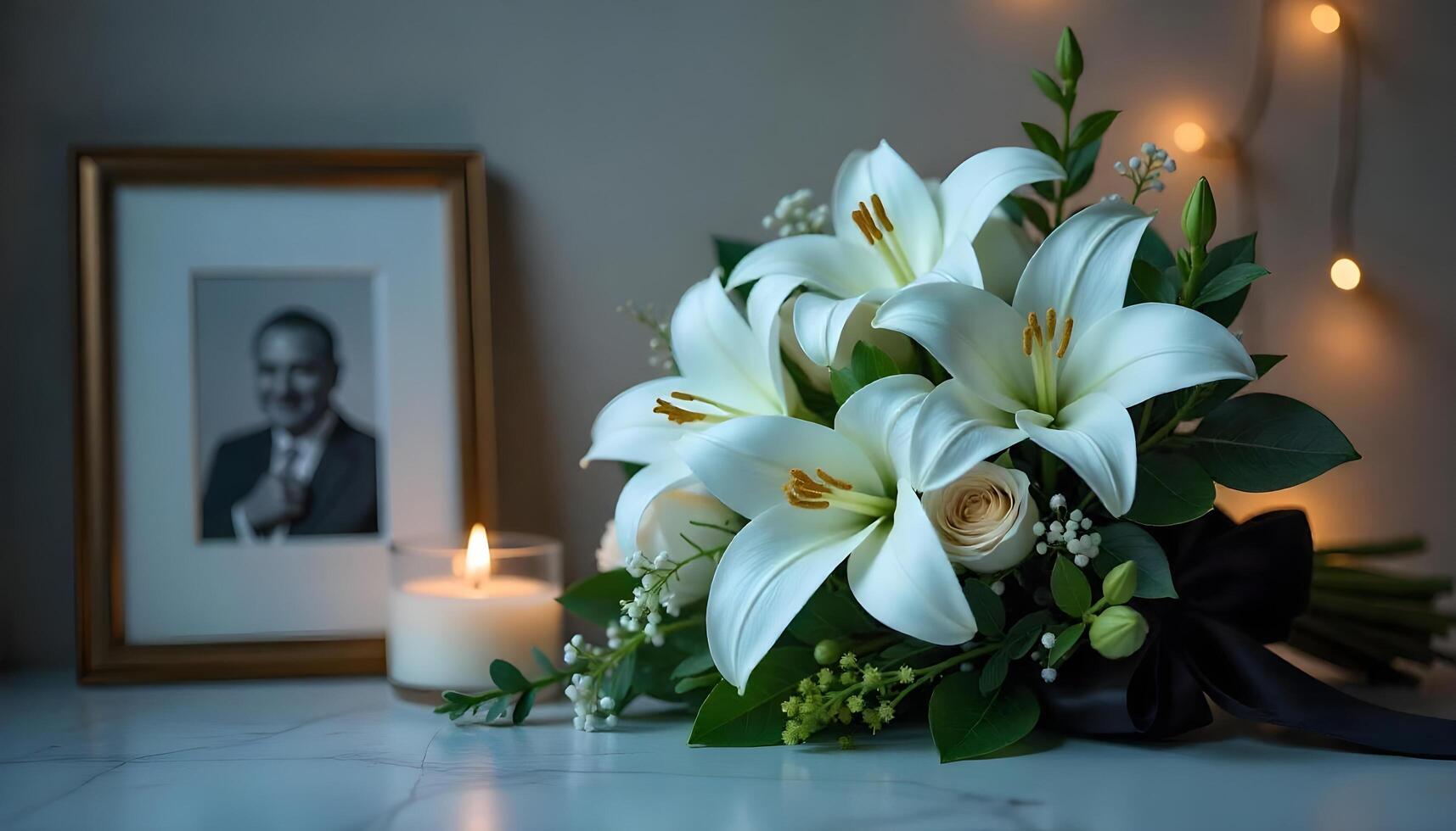 A Serene and Elegant Tribute in Times of Mourning photo