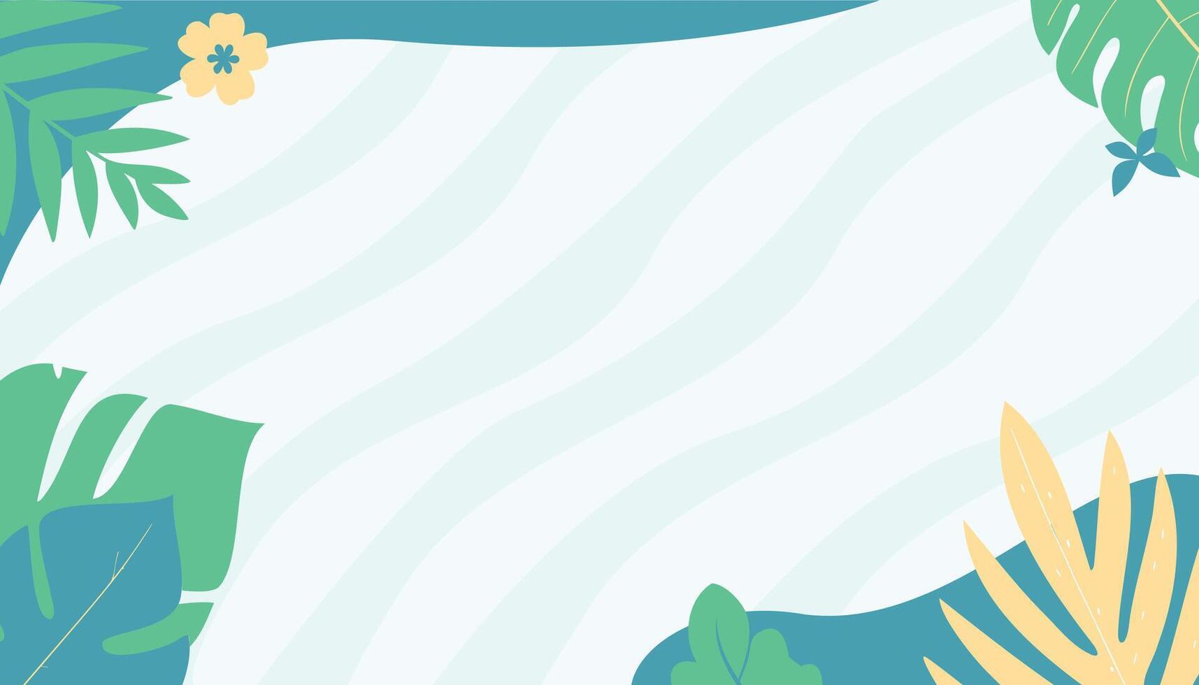 Floral Illustration Background with Green tones vector
