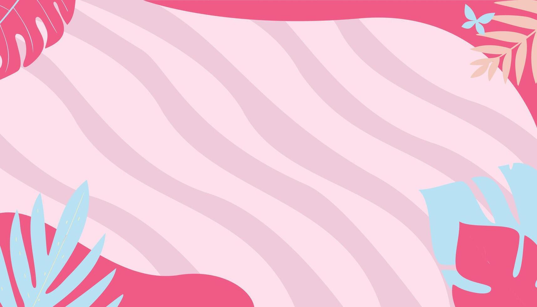 Floral Illustration Background with pink pastel tones vector