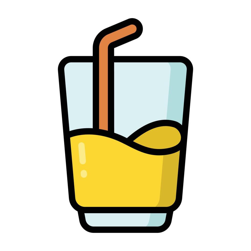 Simple Cocktail colorful icon. The icon can be used for websites, print templates, presentation templates, illustrations, etc vector