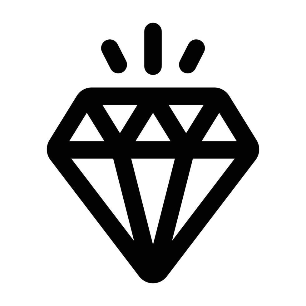 Simple Jewelry outline icon. The icon can be used for websites, print templates, presentation templates, illustrations, etc vector