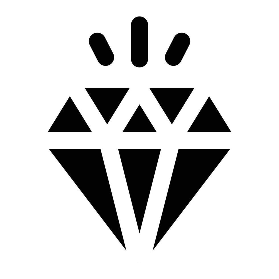 Simple Jewelry glyph icon. The icon can be used for websites, print templates, presentation templates, illustrations. vector