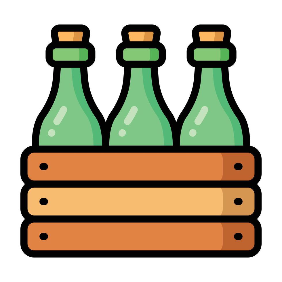 Simple Beer Box colorful icon. The icon can be used for websites, print templates, presentation templates, illustrations, etc vector