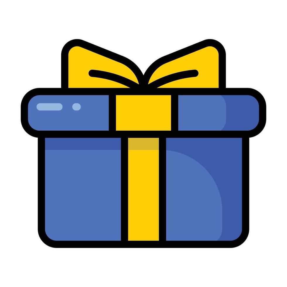 Simple Gift colorful icon. The icon can be used for websites, print templates, presentation templates, illustrations, etc vector