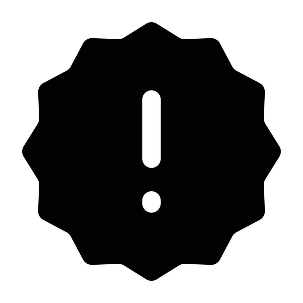 Simple Alert glyph icon. The icon can be used for websites, print templates, presentation templates, illustrations, etc vector
