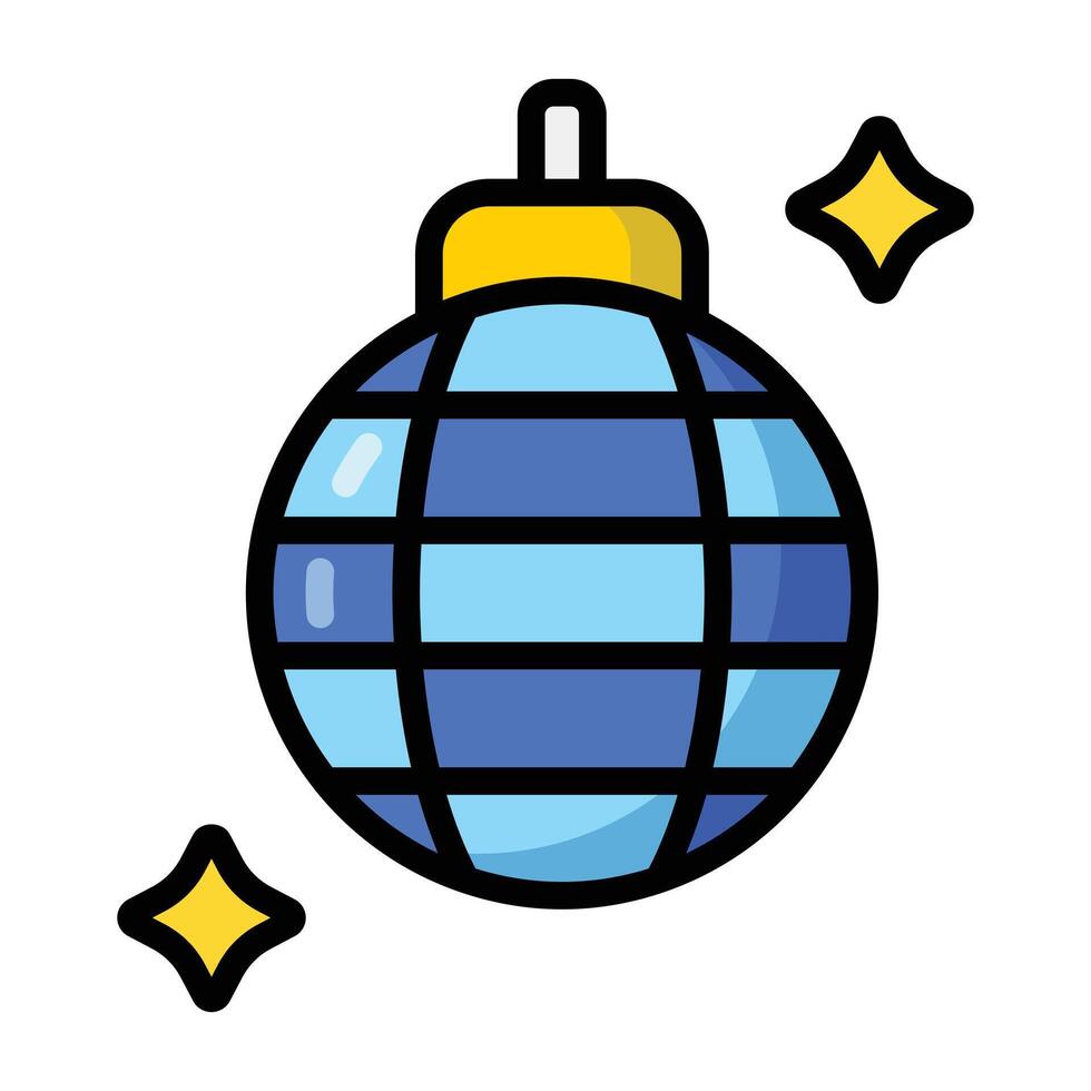 Simple Disco Ball colorful icon. The icon can be used for websites, print templates, presentation templates, illustrations, etc vector