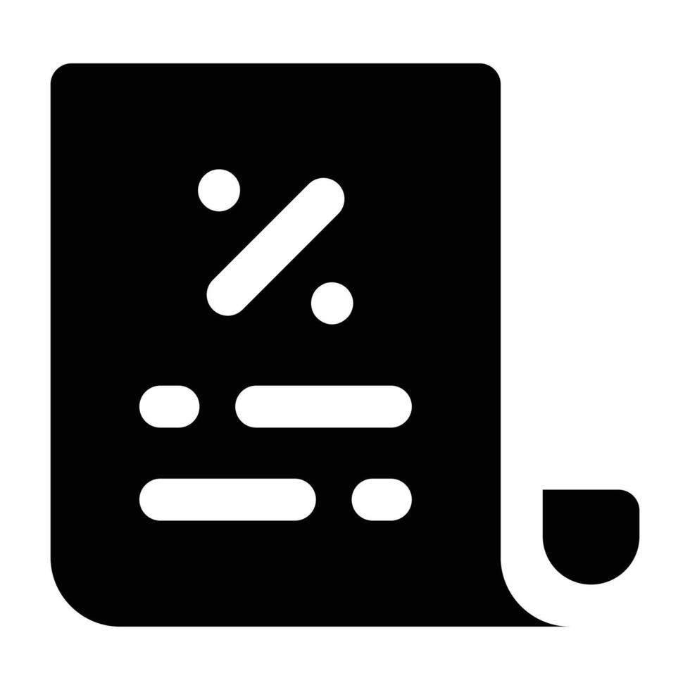 Simple Tax glyph icon. The icon can be used for websites, print templates, presentation templates, illustrations, etc vector