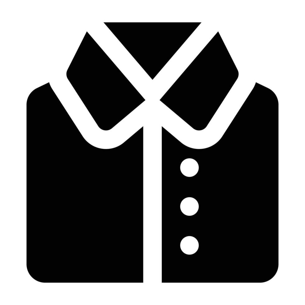 Simple Shirt glyph icon. The icon can be used for websites, print templates, presentation templates, illustrations. vector
