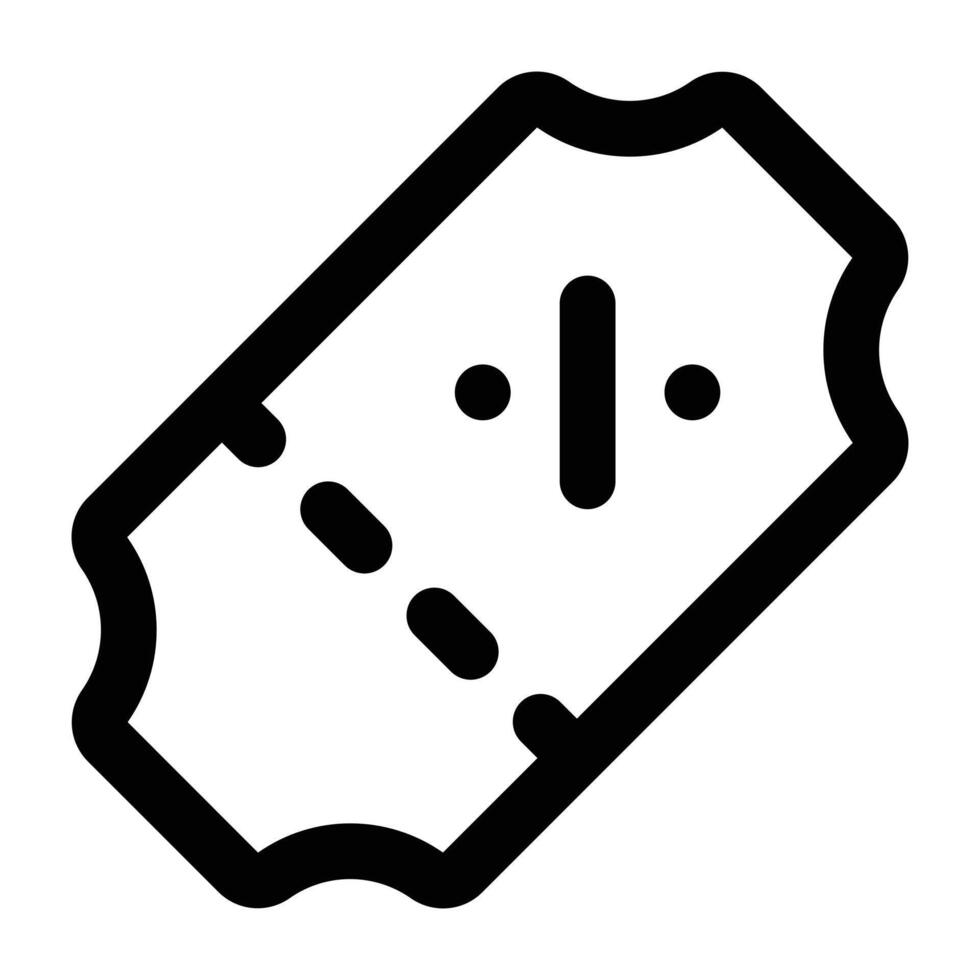 Simple Coupon outline icon. The icon can be used for websites, print templates, presentation templates, illustrations, etc vector