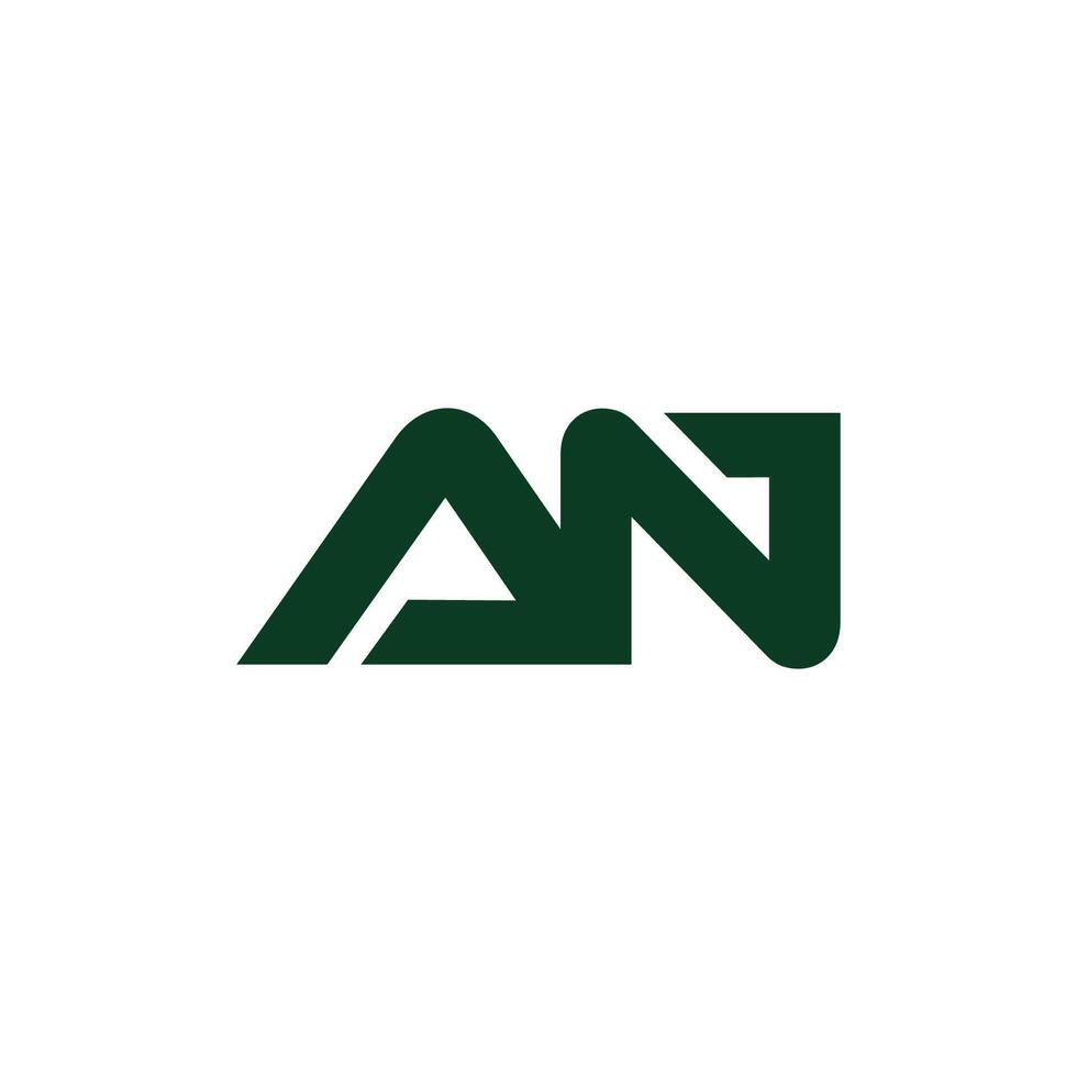 letters na linked green simple geometric logo vector
