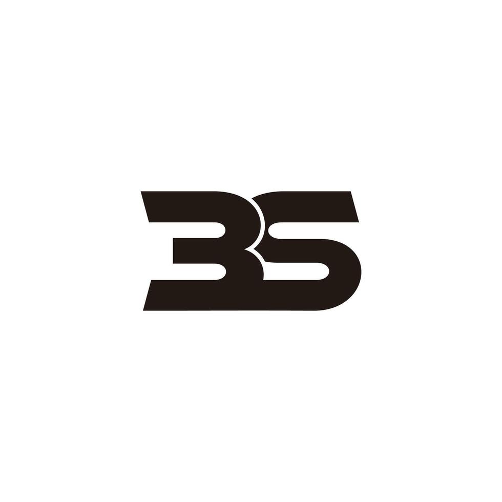 number 35 linked curves simple geometric logo vector