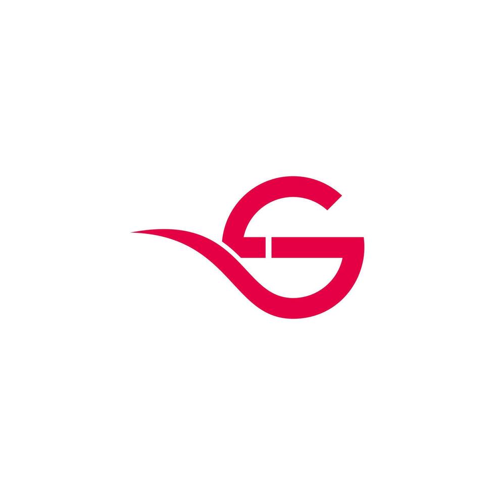 letter sg simple round curves geometric logo vector