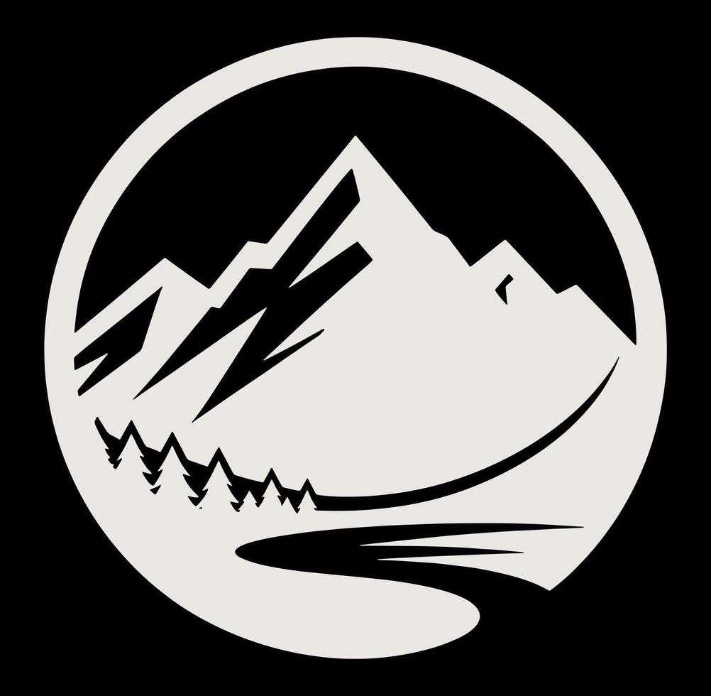 Mountain landscape illustration on a background. vector