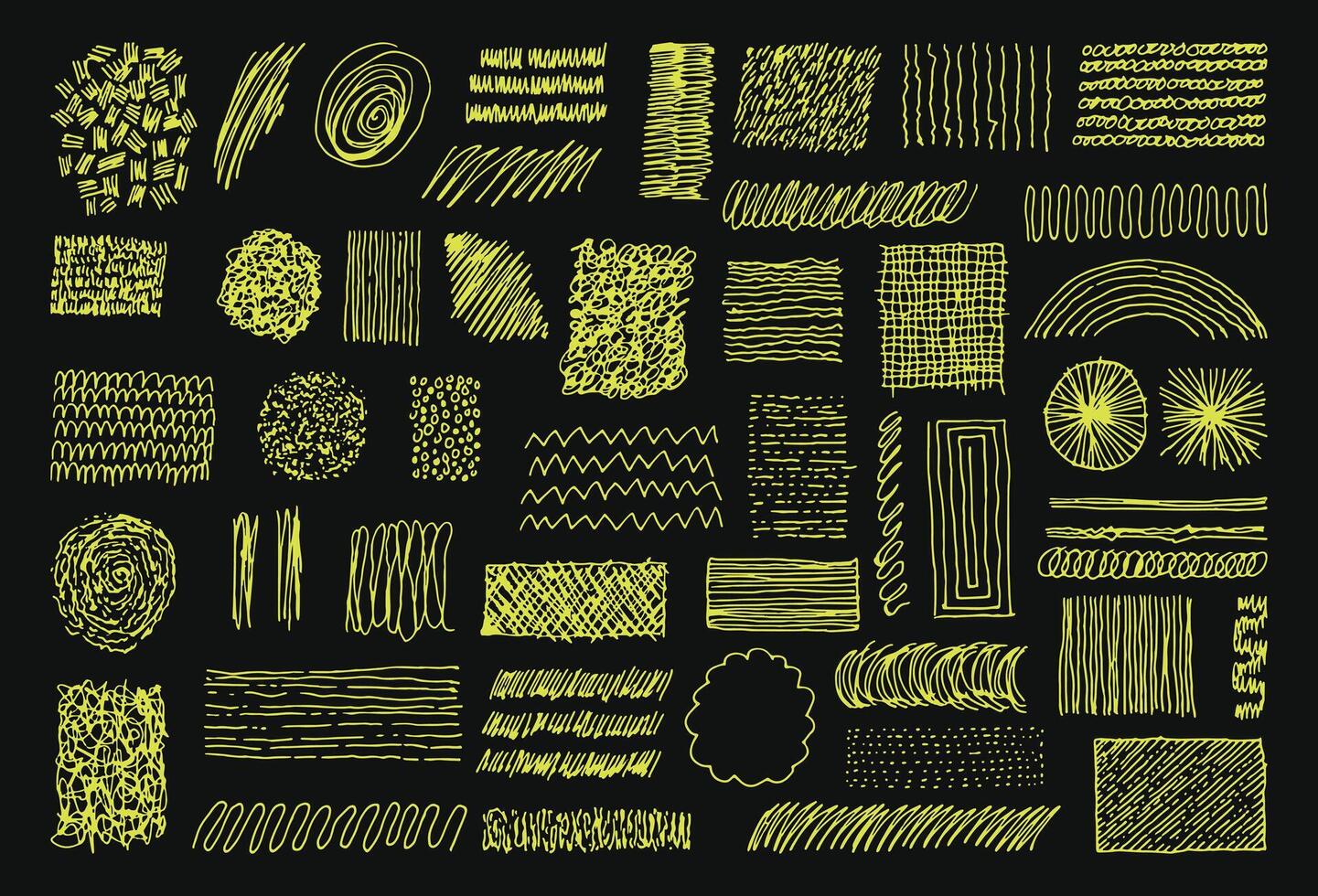 Abstract grunge pencil scribble texture element bundle. Hand drawn doodle pen texture design collection. For artwork graphic element. vector
