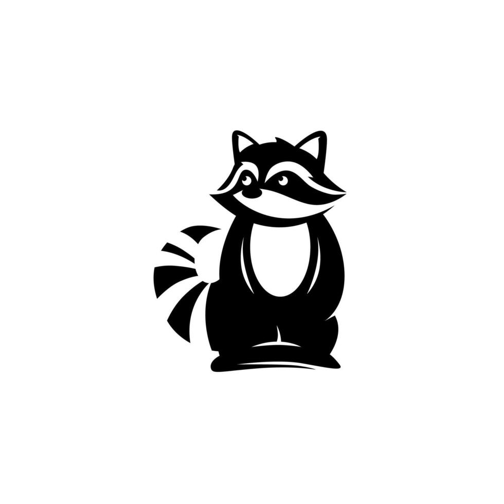 a raccoon entertainment logo vector