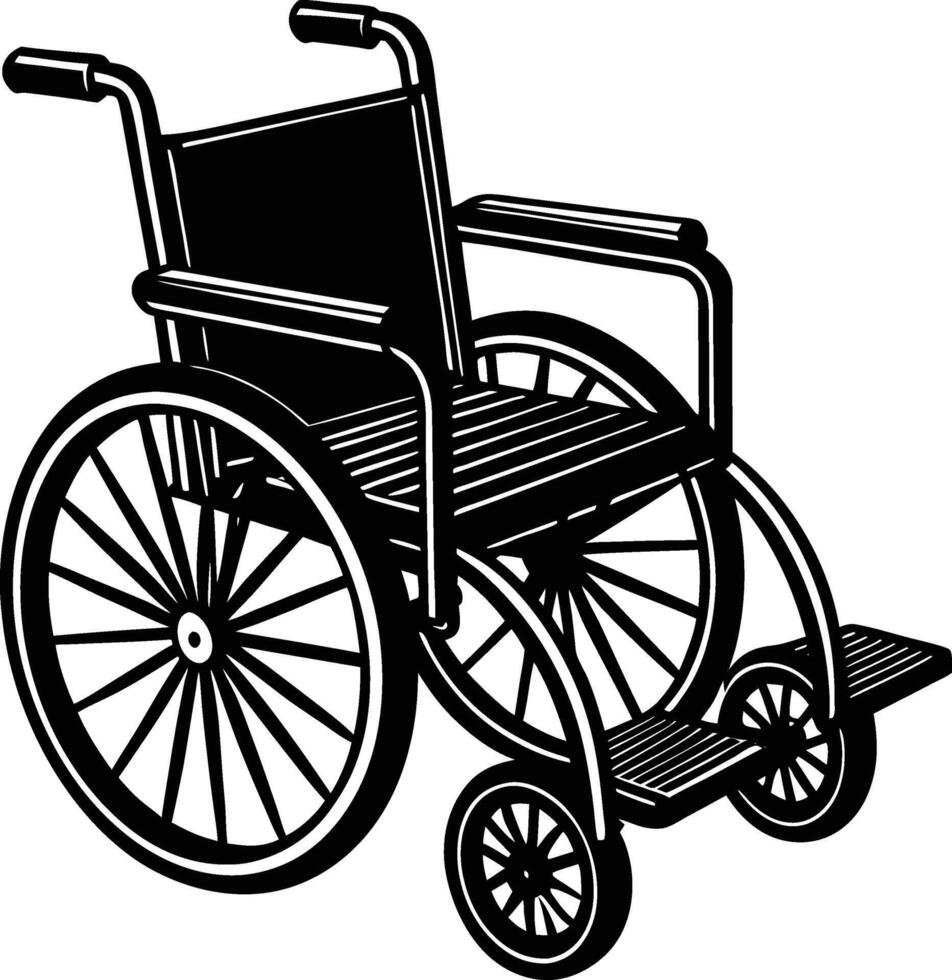 Wheelchair illustration for medical and disability related topics. vector