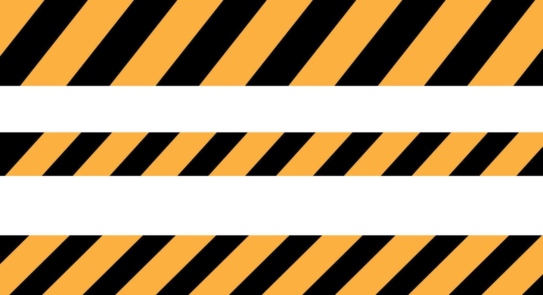 Black and Yellow Caution Tape Set Illustration, Use on Safety Warning Barrier. vector