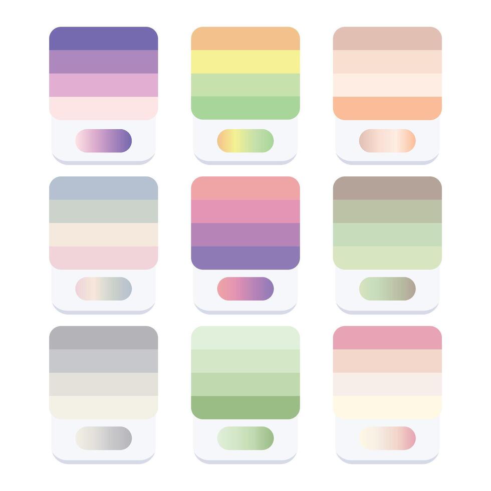 Color swatch with gradient color vector