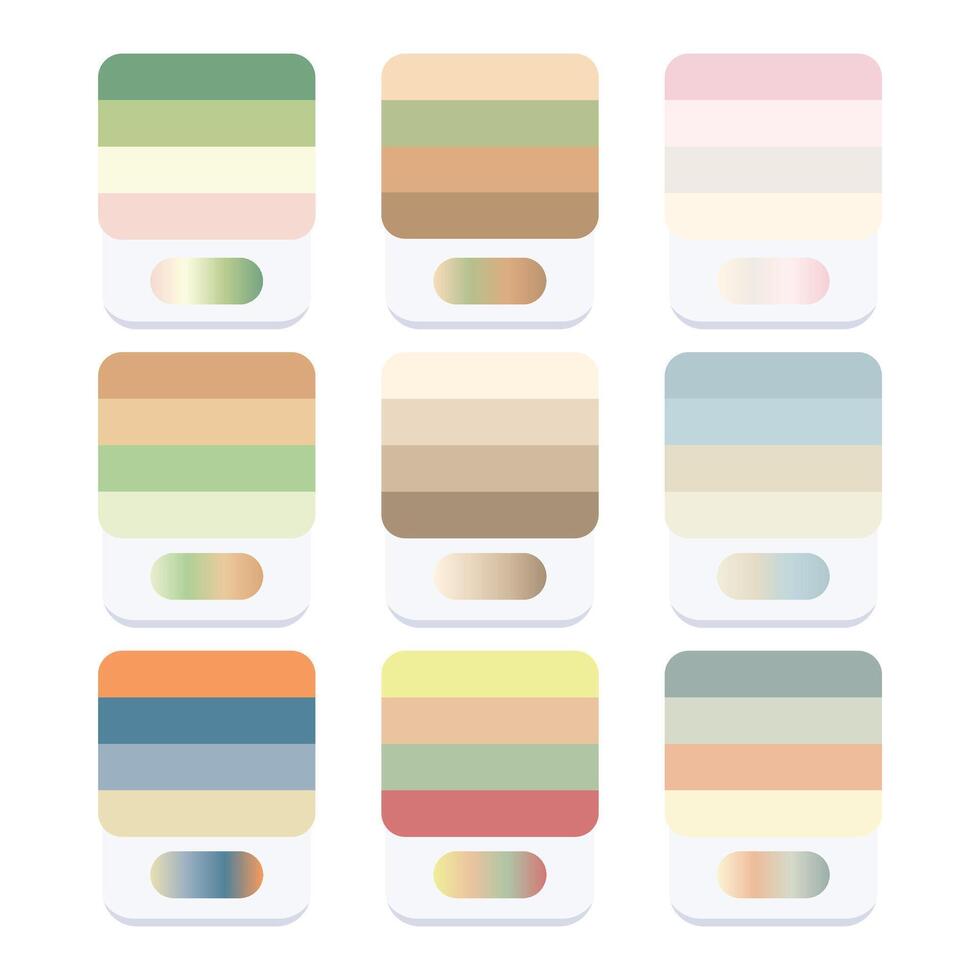 Gradient color swatch with preview vector