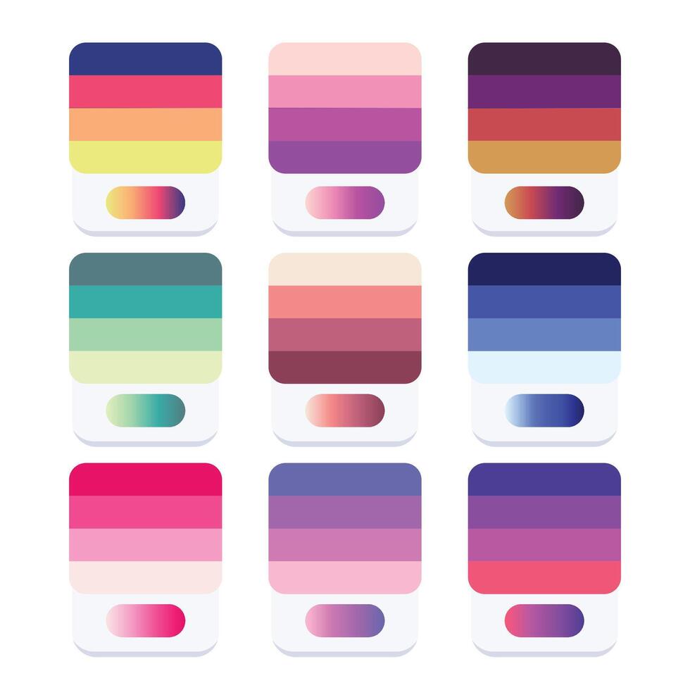 Dark Color swatch with gradient color vector