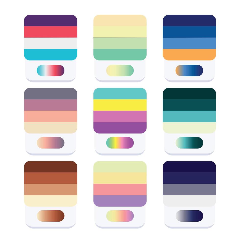 Four Color swatch with gradient color vector