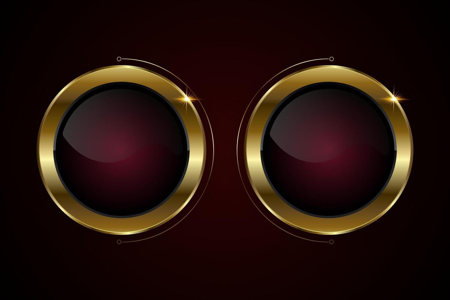 The glossy surface and gold sparkle detail radiate opulence and high-end appeal. illustration vector