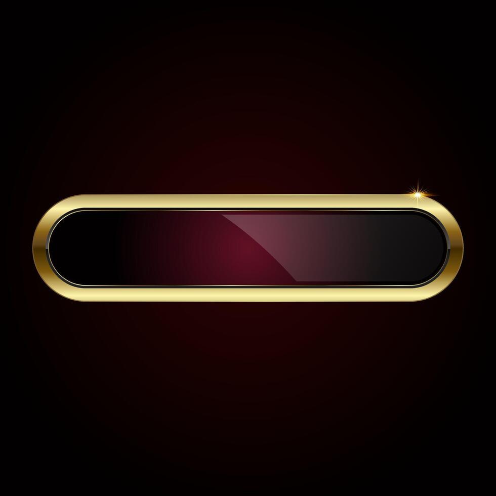 A Red luxury Oval button on dark red background. A premium oval shapes with gold frame stoked for web element, symbol, empty label, emblem, medal vector