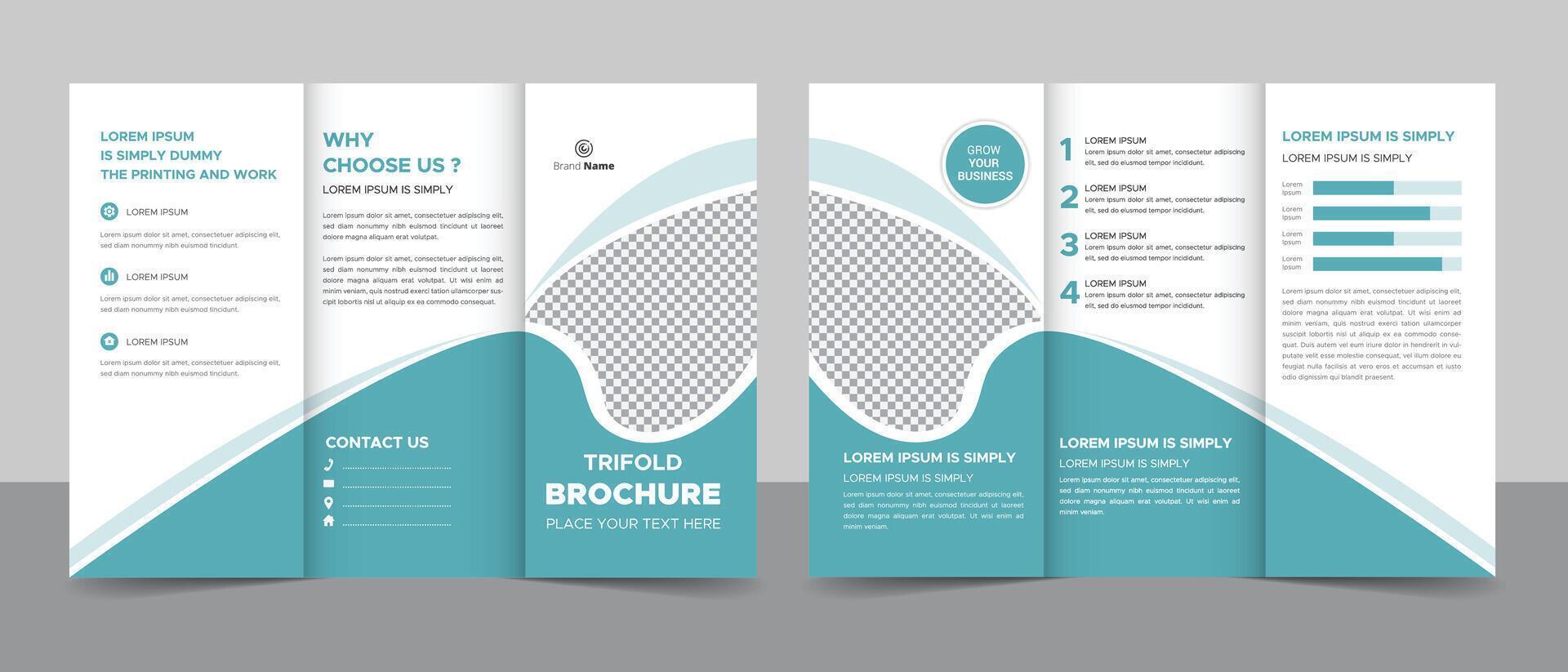 Corporate Modern Business Trifold Brochure Template Design vector
