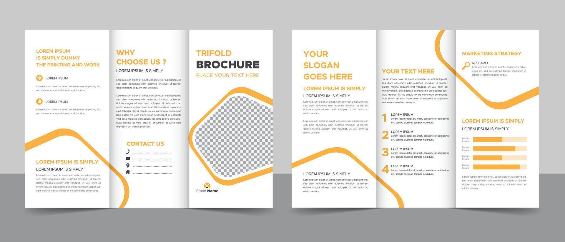 Elegant Tri-Fold Brochure for Business Marketing vector
