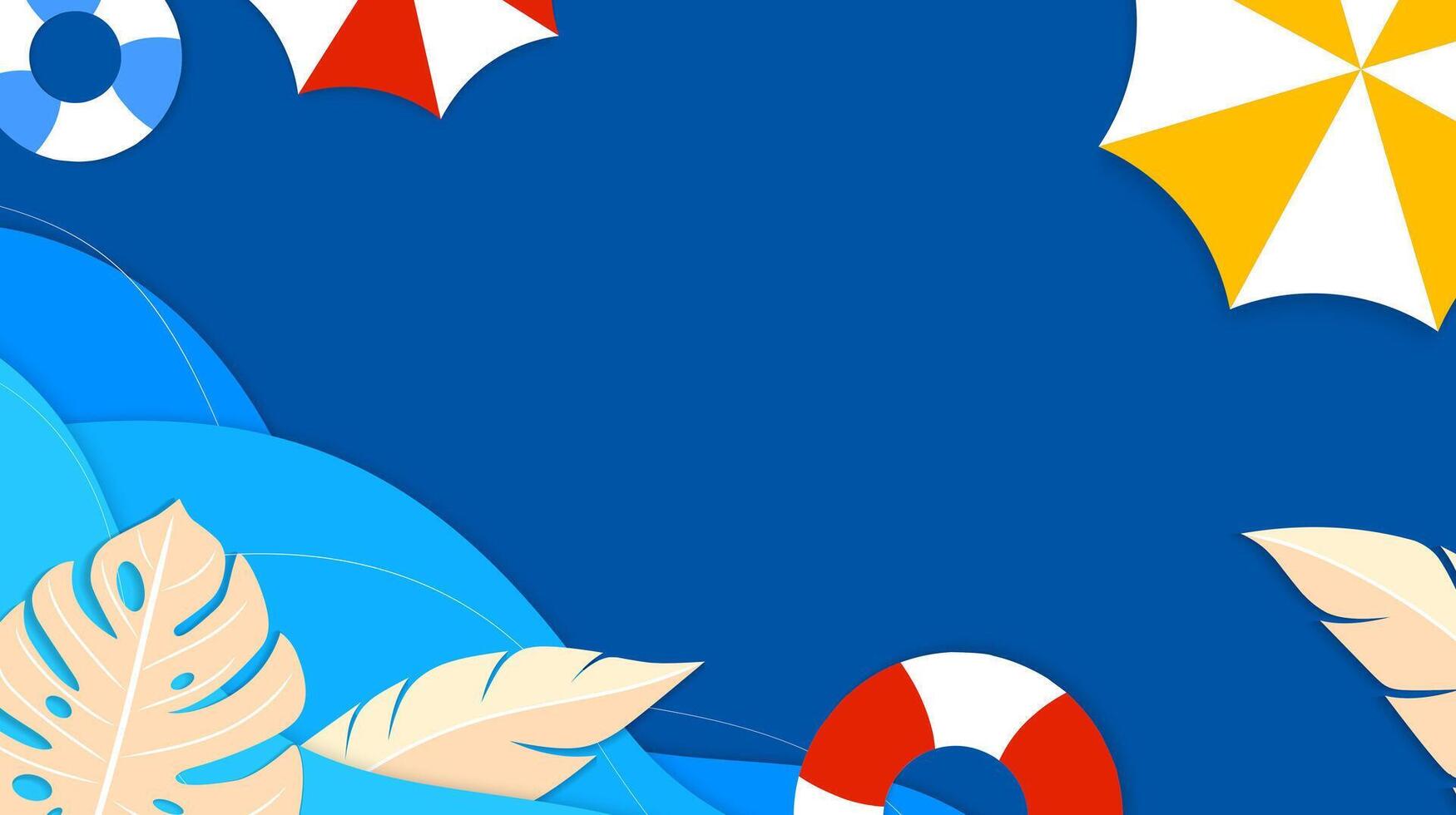 Summer beach background. Summer concept design. vector