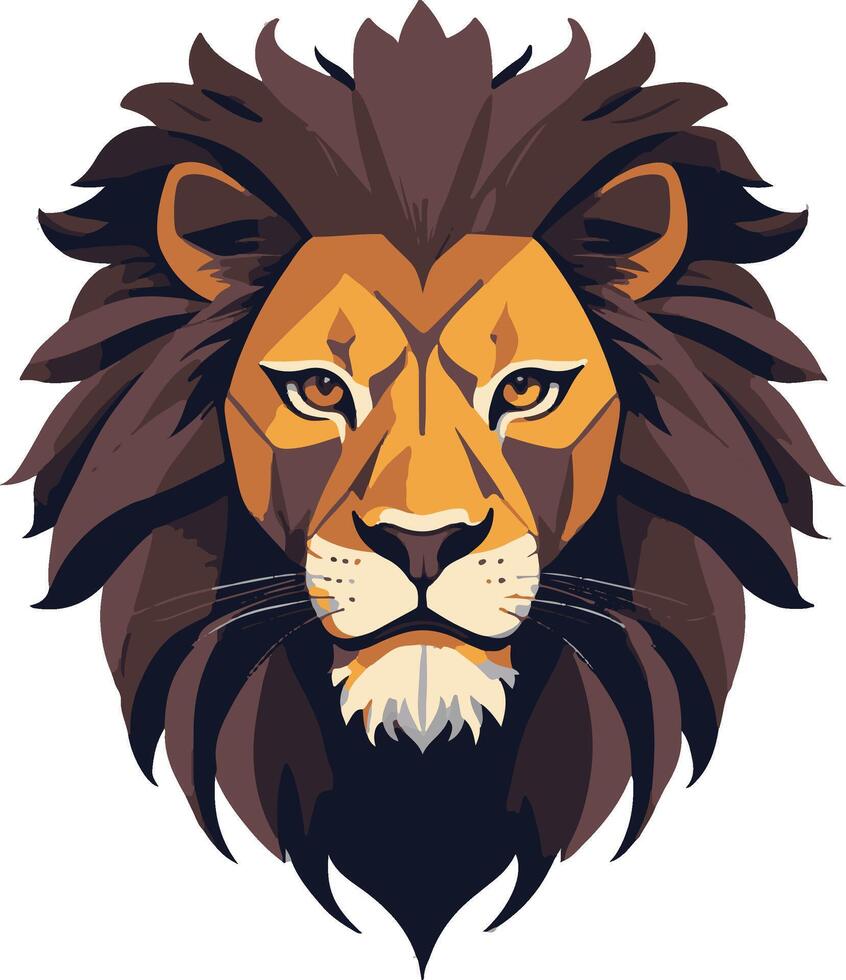 A majestic Lion head illustration vector