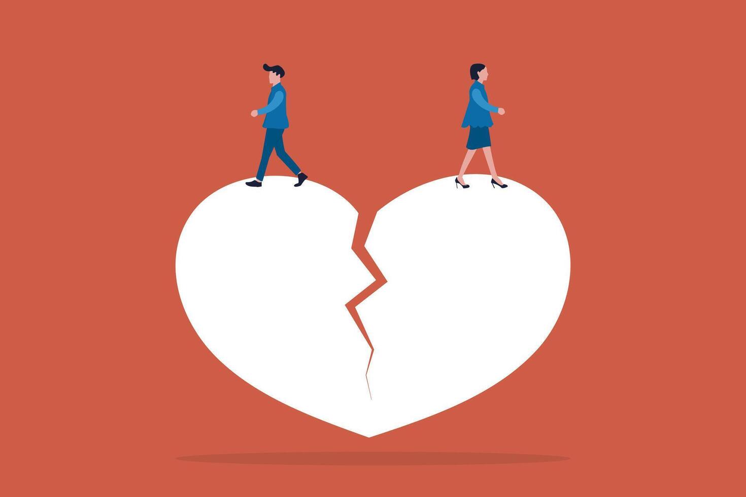Businessman and business woman standing. concept of gender gap or business inequality concept. Business career challenge symbol vector