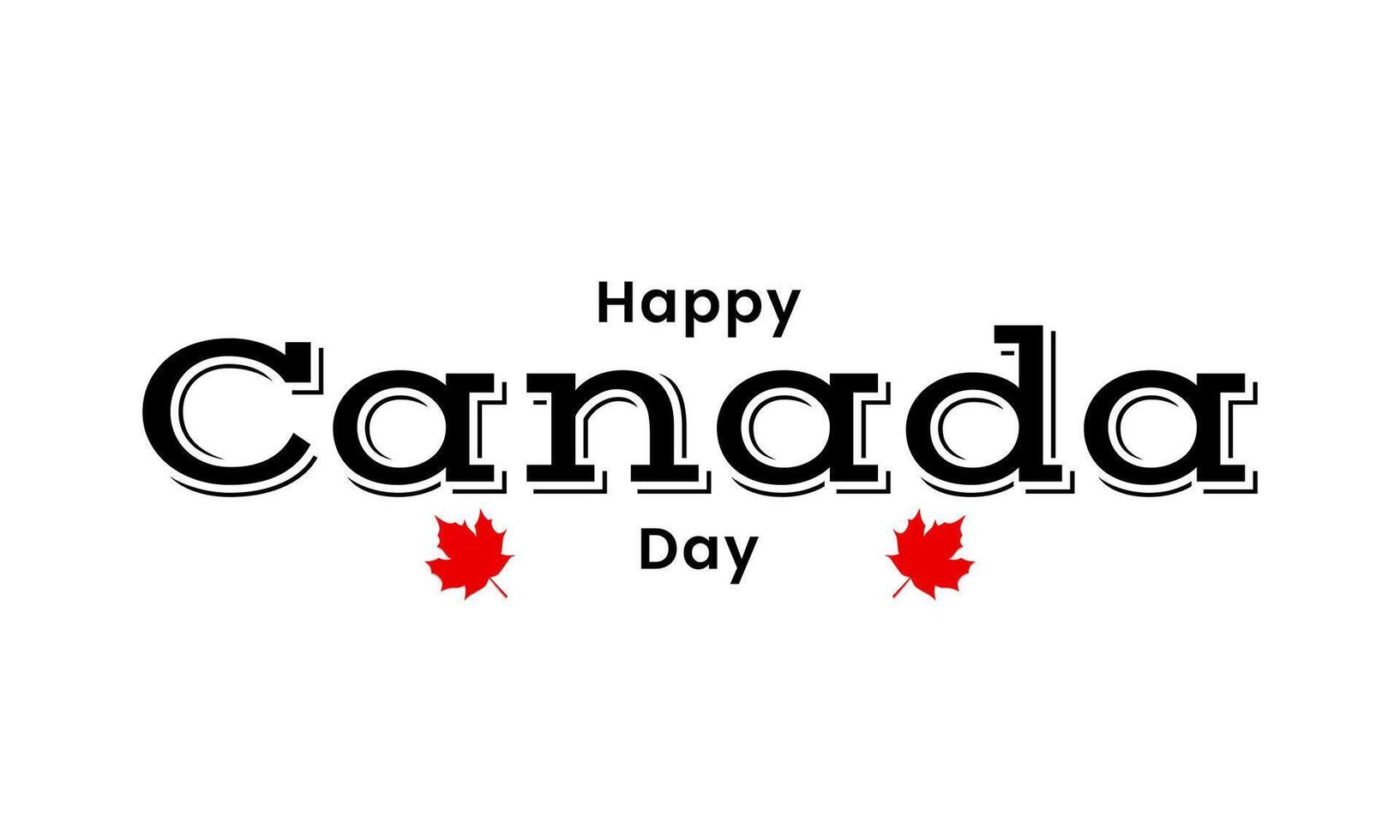 Happy Canada Day typography design vector