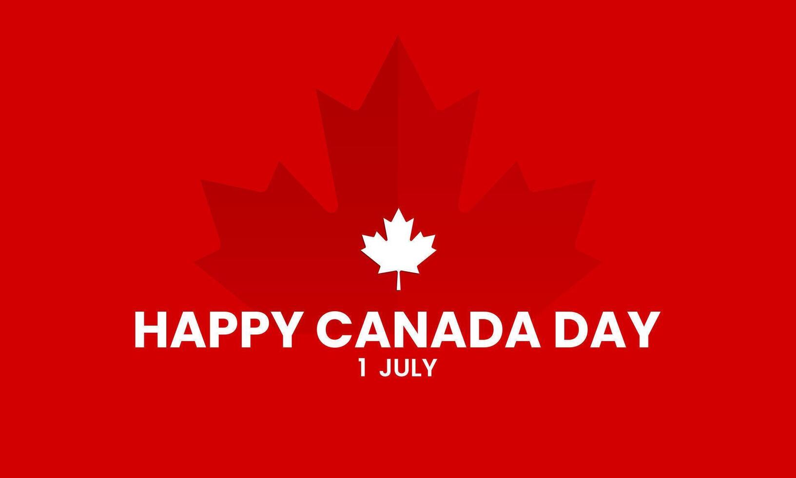 Happy Canada Day celebration design with maple leaf vector