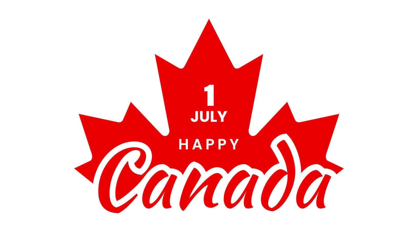Happy Canada day, 1st of July background vector