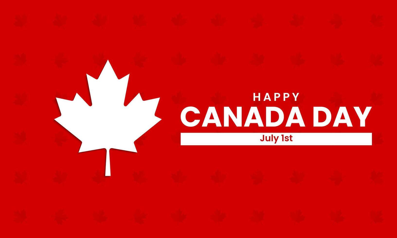 Happy Canada Day background. National holiday celebration design with maple leaf vector