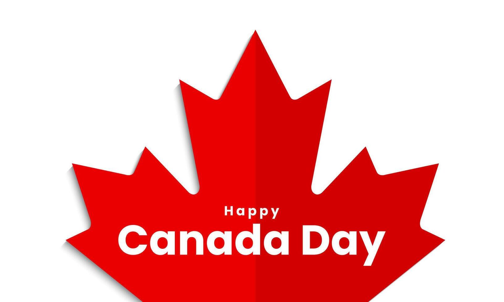 Canada Day. 1st of July celebration banner design with maple leaf vector