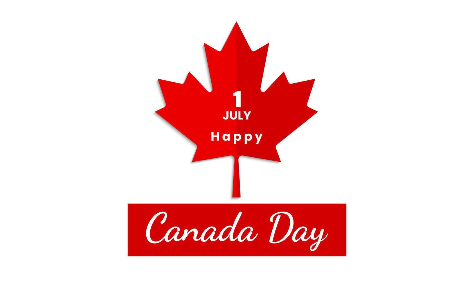Happy Canada day background with maple leaf vector