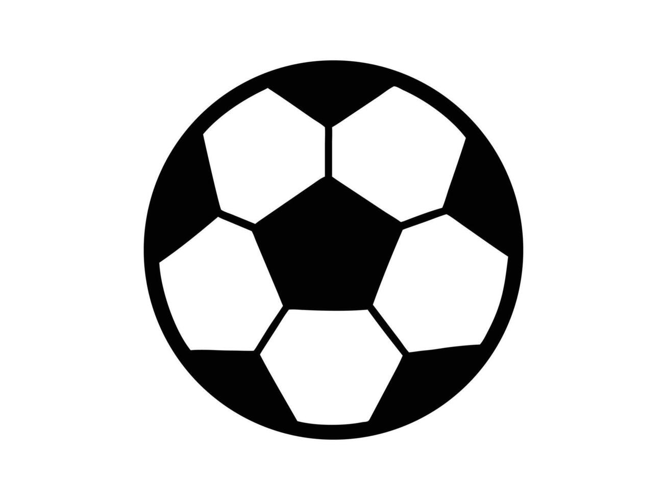 Simple Black and White Soccer Ball Graphic vector