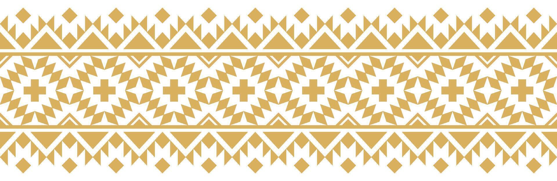Geometric seamless design with ethnic aztec navajo traditional tribal border. vector