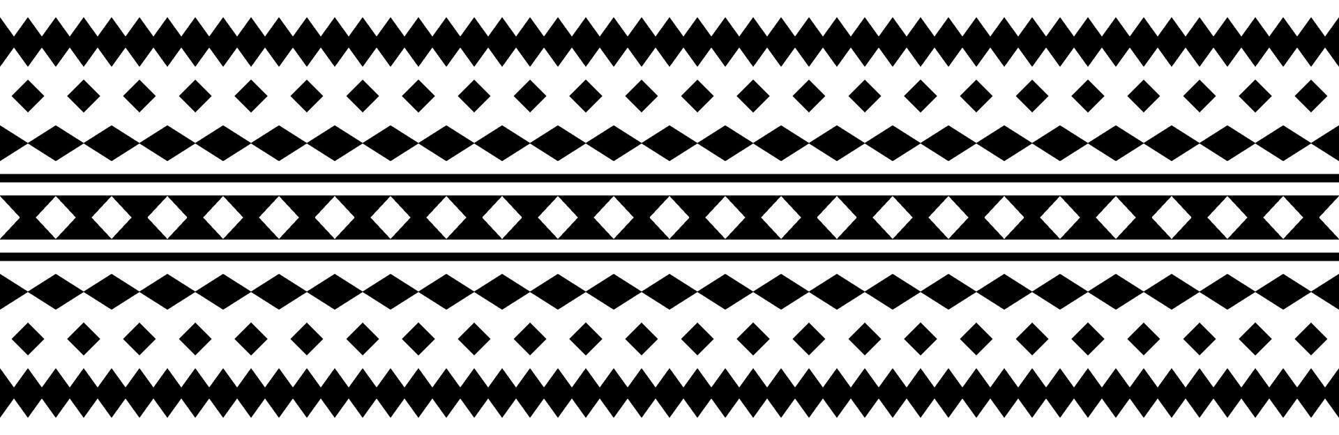 Retro tribal pattern ethnic aztec border textile. vector