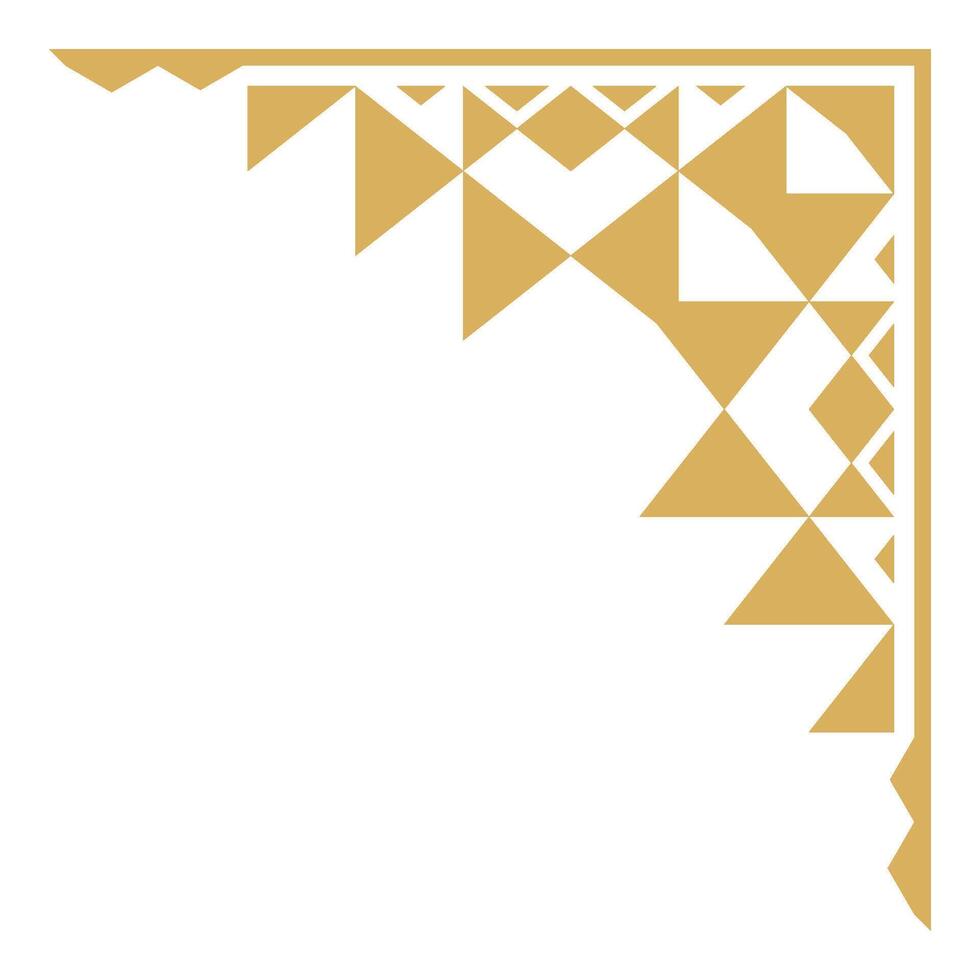 Navajo style abstract tribal corner frame with vintage element. vector